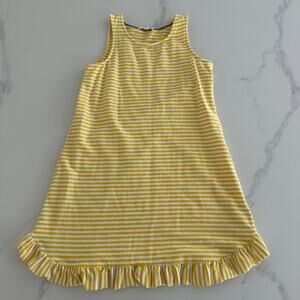 Copper Key Yellow Stripe Dress with Ruffle Size Large